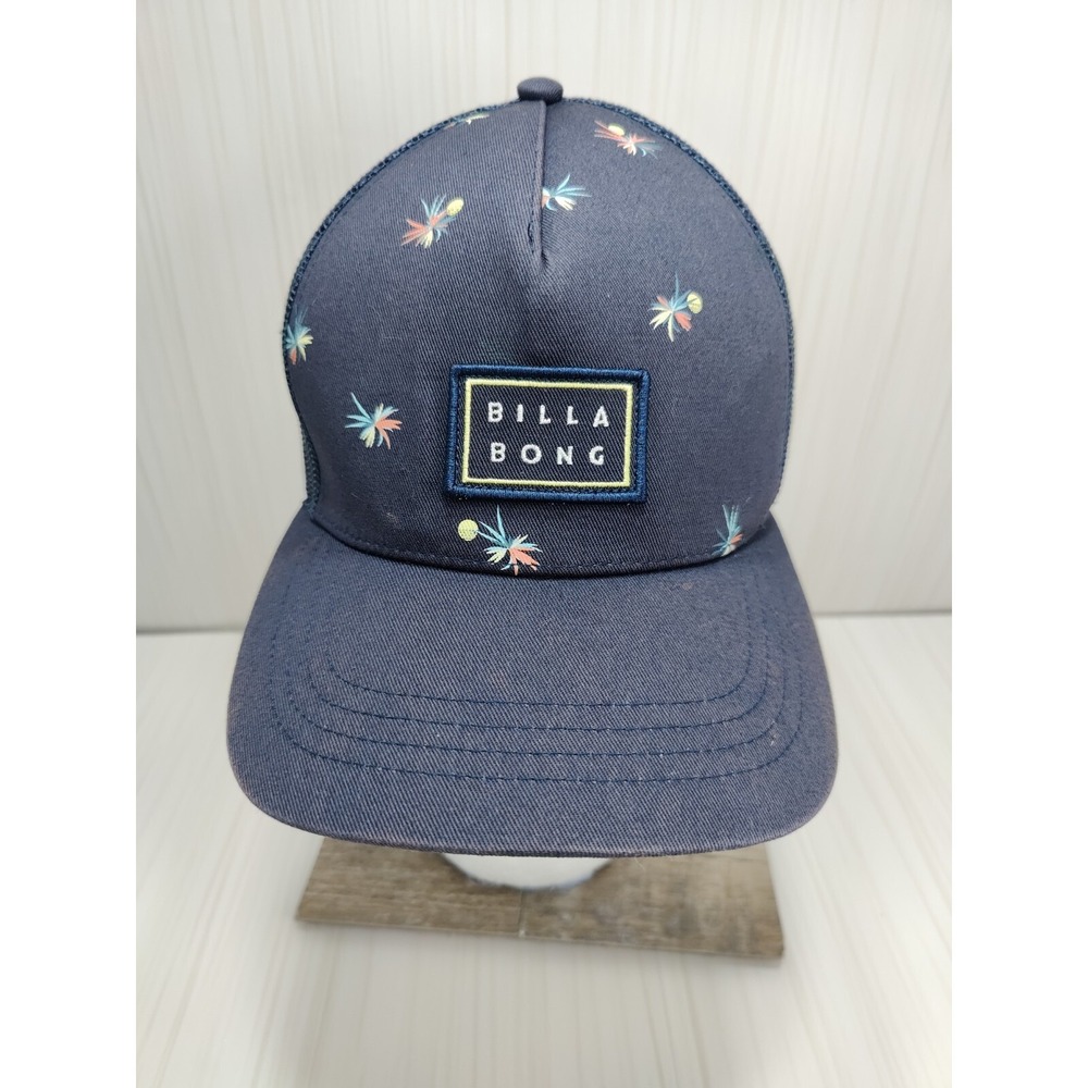 Billabong surf‎ hat snapback lightweight adjustable Trucker dark blue skate